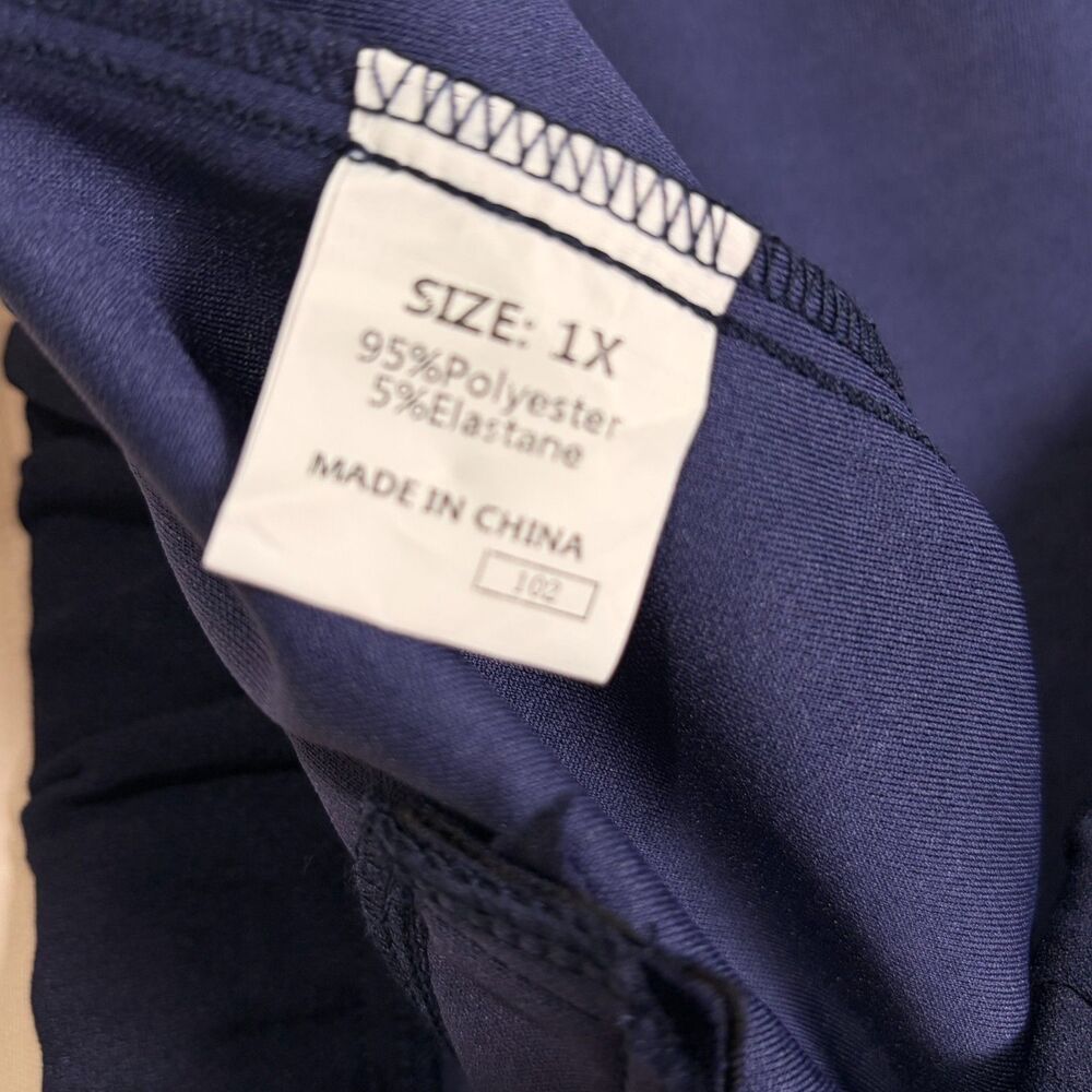 Navy Slim Dress Pants Ladies Size 1X - Picture 5 of 5